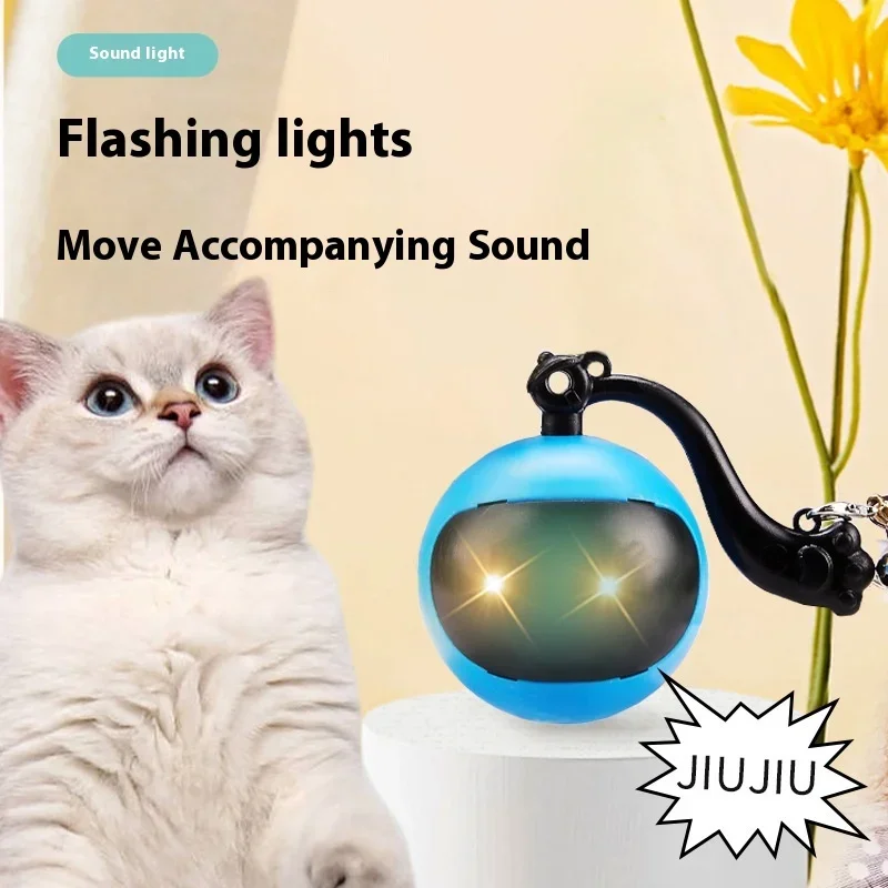 Boule roulante électrique intelligente pour chat paresseux, jouets magiques pour animaux de compagnie, son ennuyé, plonger oyant