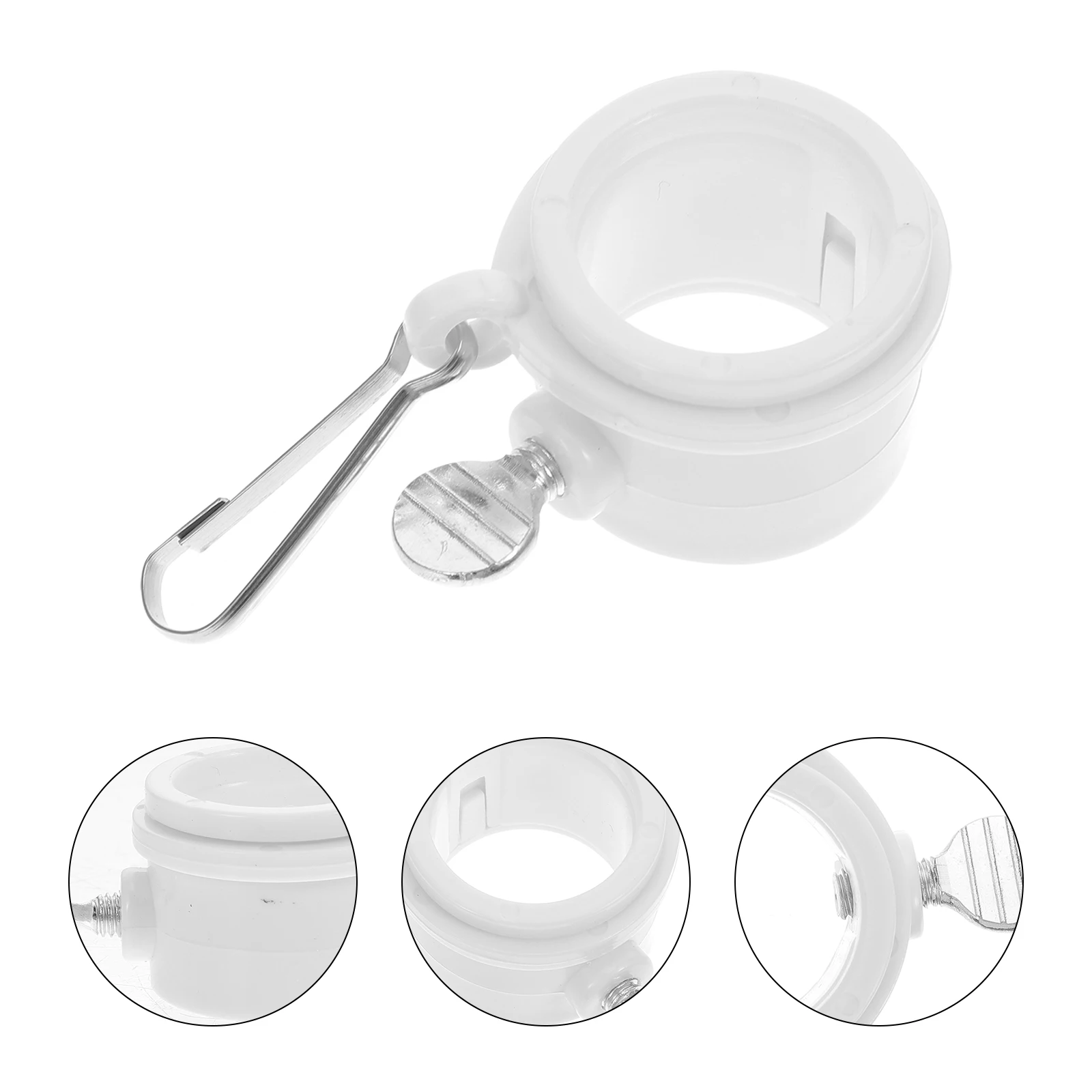 

2Pcs Aluminum Flagpole Accessories 360 Rotating 075 102inch Beige Pole Rings Flag Pole Rings Flagpole Accessories