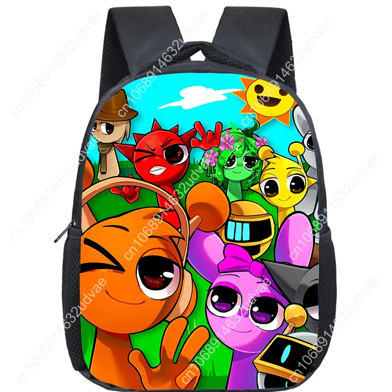 Incredibox Sprunki Backpack Toddler Cartoon Kindergarten Bags Mochila Boys Girls Sprunki School Bag Kids Orthopedic Bookbag Gift