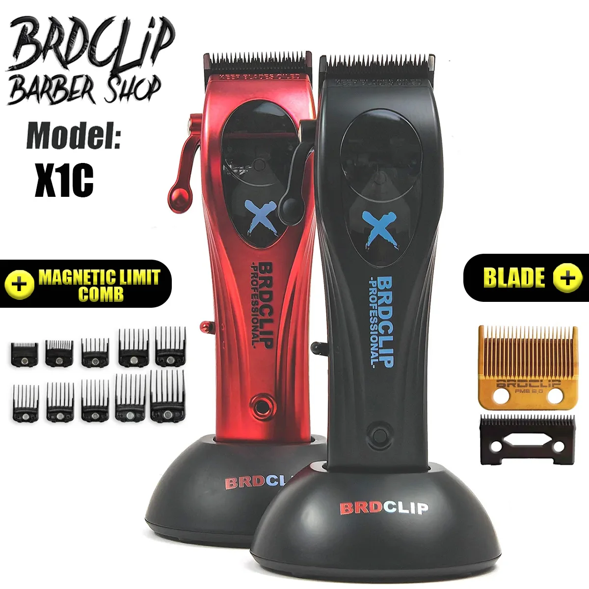 9000RPM BRDCLIP Professional Men's Hair Clipper Rechargeable Beard Hair Trimmer for Men Electric Hair Cutter Machine Precision