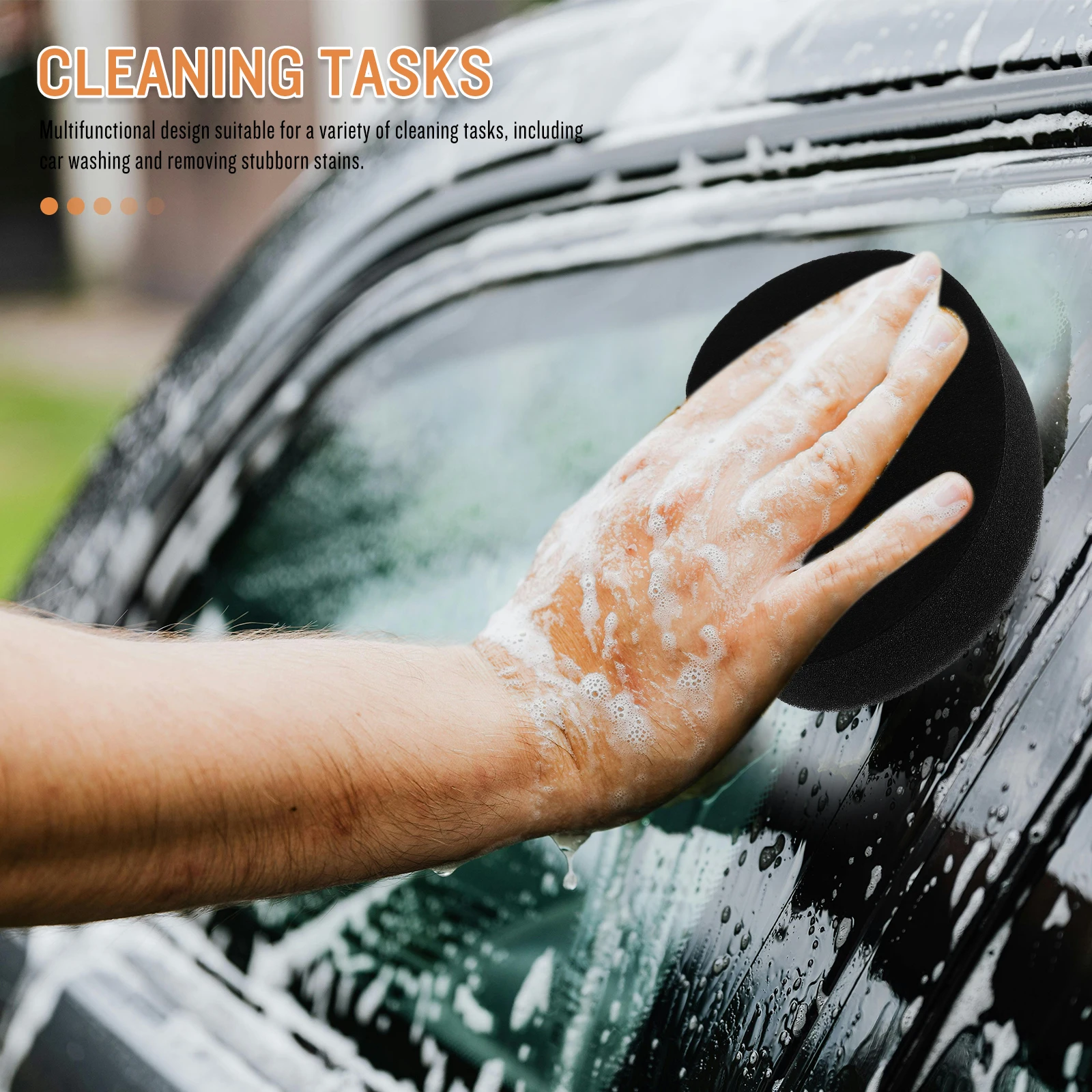 

3pcs Car Wash High-Density Cleaning Sponge Multi-Functional Auto Sponge For Car Exterior Heavy-Duty Durable Sponges For Vehicle
