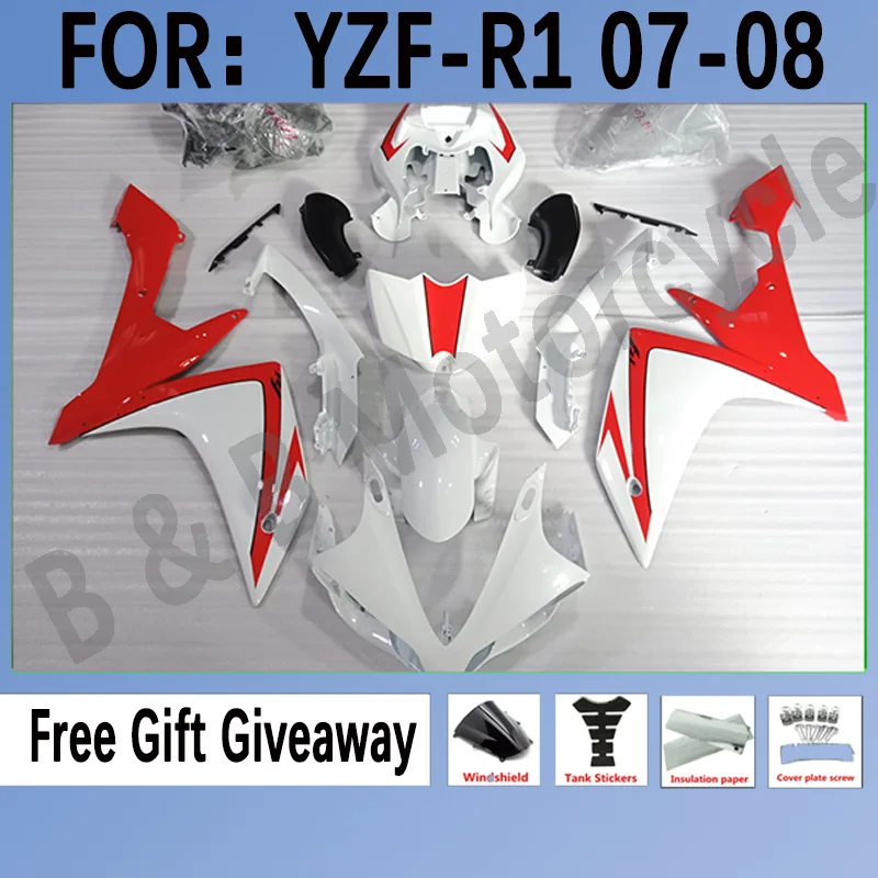 

For Yamaha YZF R1 2007 2008 Motorcycle Bodywork Set Popular Products Housing Colour Change Kits Style Fairing White Red