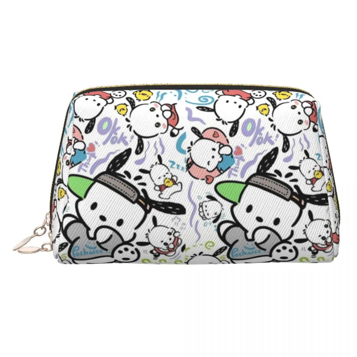

Дорожная косметичка Pochacco с рисунком собаки для женщин, органайзер для туалетных принадлежностей и макияжа, женский комплект для хранения красоты Dopp