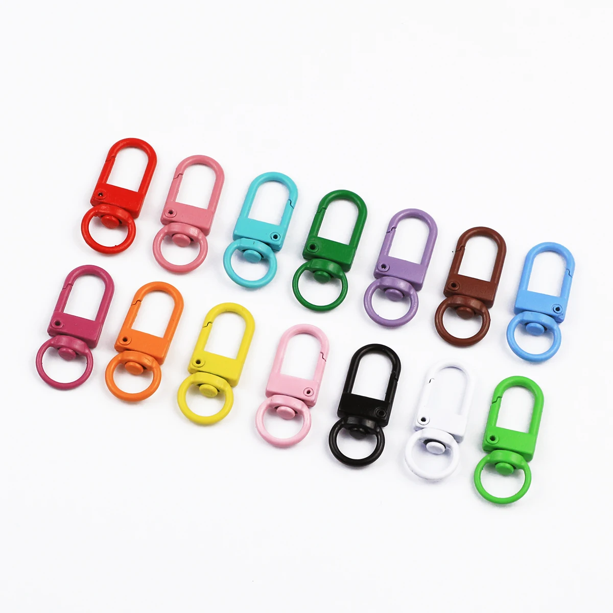 2~20Pcs Zinc Alloy Baking Varnish Colour Lobster Clasp Keychain Connector For DIY Jewelry Bracelet Necklace Making Accessories