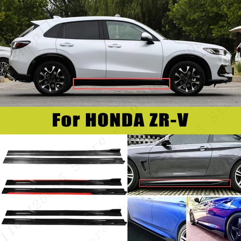 For HONDA ZR-V Racing Sport Side Skirts 2.0/2.2M 86.6" ABS Splitters Extended Lip Body Kit Bumper Modified Parts 8Pcs