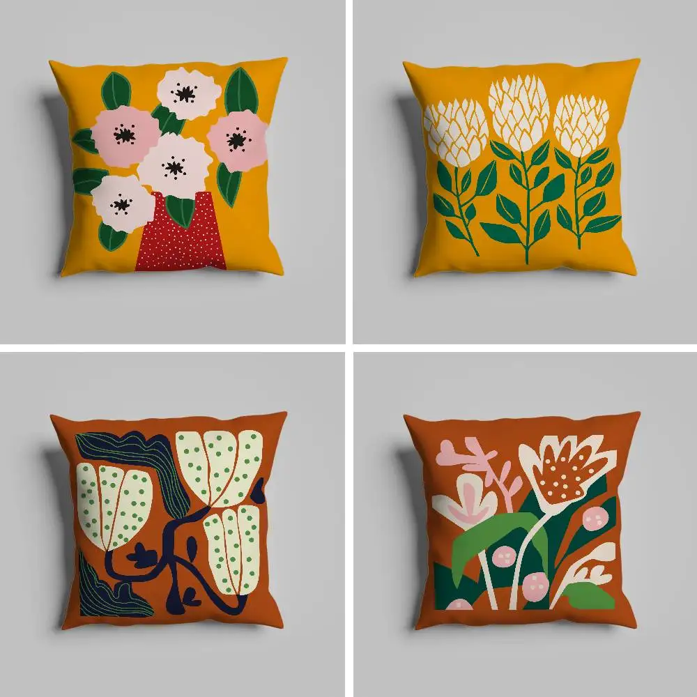 

Beautiful Plants Pillow Case Pillowcase For Car Pillows 60x60 Cushions Luxury Double Sided Cover Home And Decoration Sofa 30x30