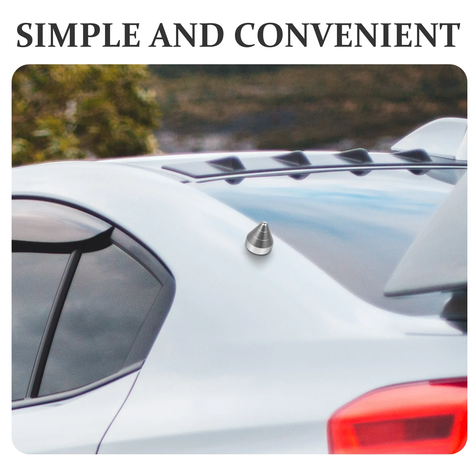 

Car Rear Bumper Decoration Cone Shaped Tail Spike Auto Exterior Decor For Suv Truck Vehicle Styling Accessories