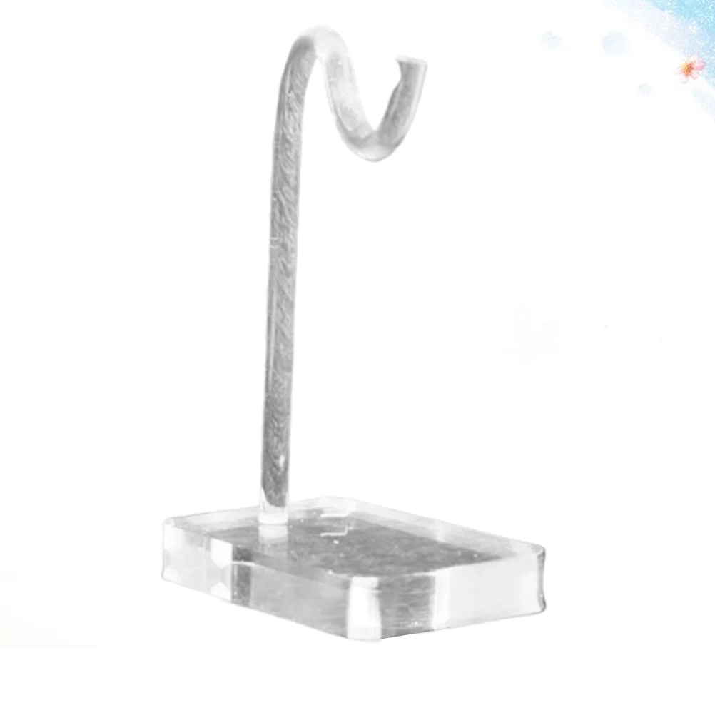 

Jewelry Display Stand Acrylic Holder Unique Shape Hook Style Bracelet Watches Rack Simple Elegant Design Easy to Use Fashionable