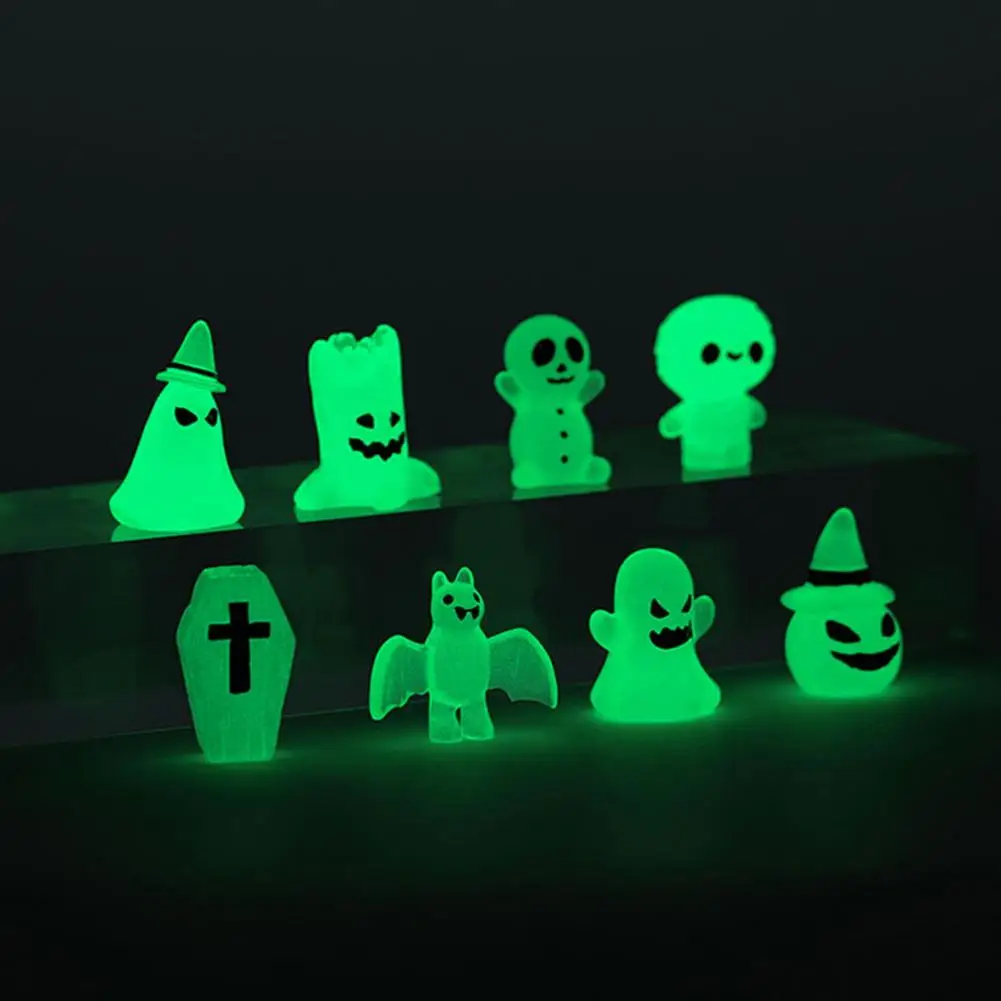 Garden Halloween Decorations Halloween Mini Figurine Set Pumpkin Ghost Skeleton Mummy Ornament Desktop Decoration Microlandscape