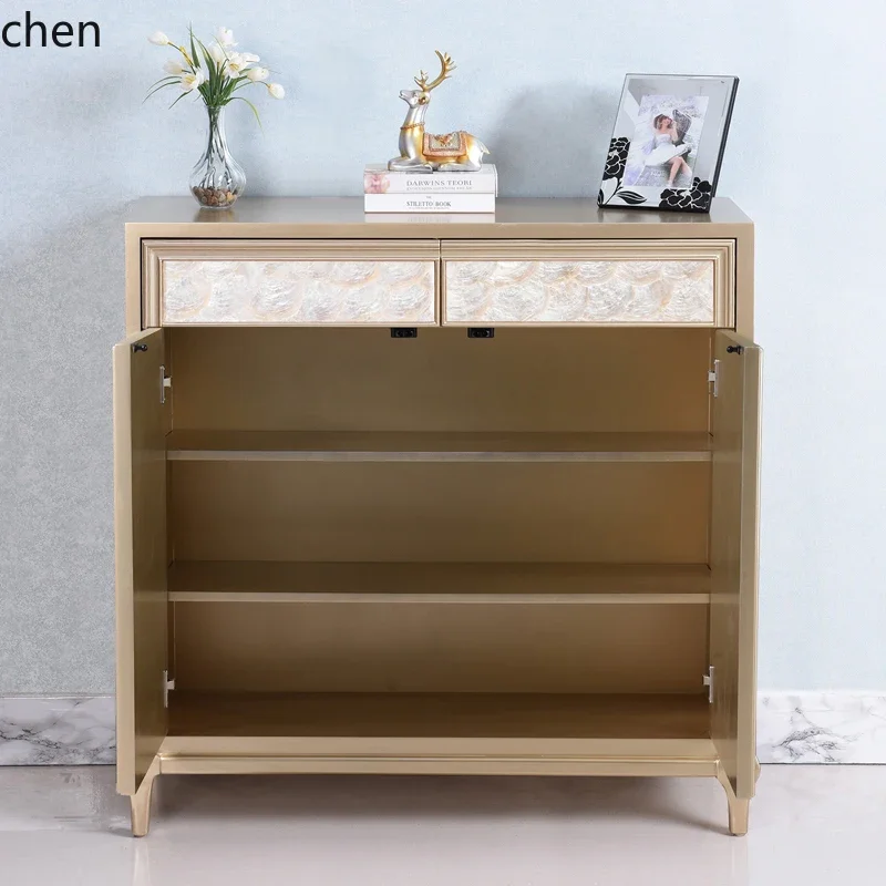DSAShoe Cabinet High-End Shell Entryway Cabinet Hallway TV Cabinet Chest of Drawers