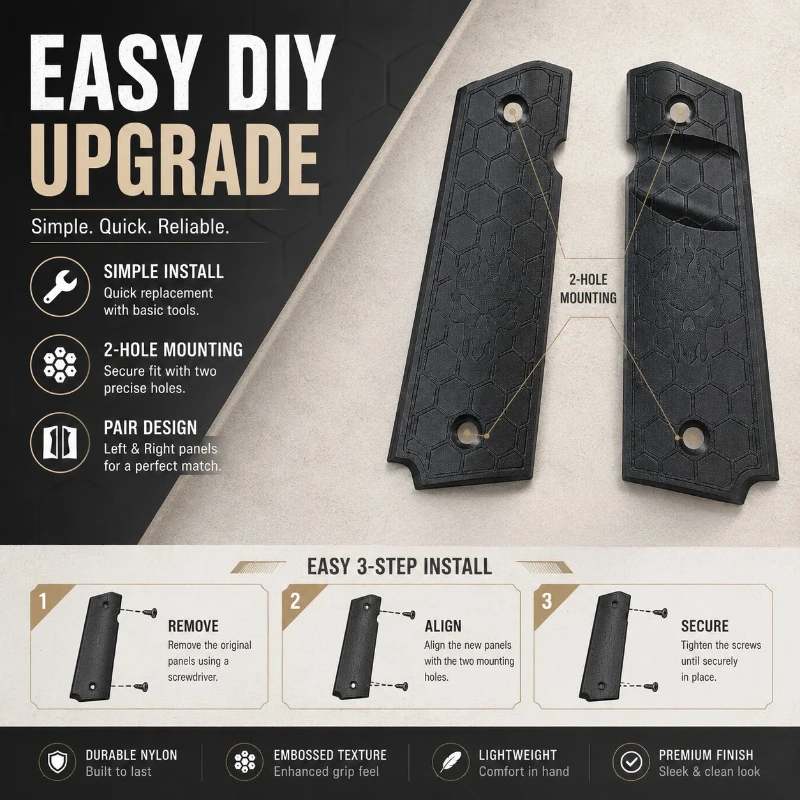 Honeycomb Pattern Nylon Handle Patch Wear‑Resistant Anti‑Slip Decor Replacement Accessory Model Upgrading Component