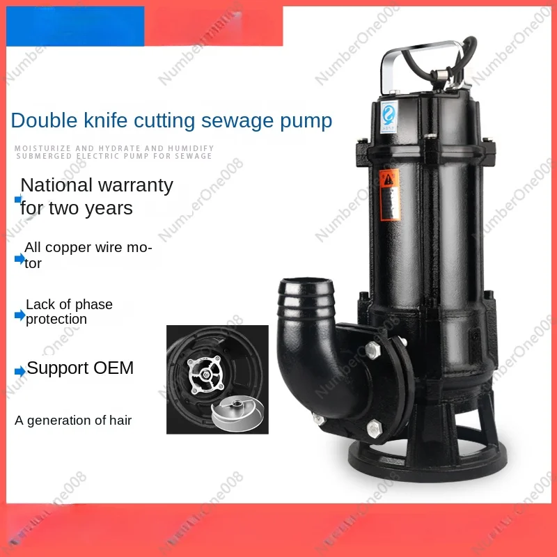 Cutting-Style Sewage Manure Pumping Farm Submersible Mud  380V Household Sewage Pump 220V Reamer Pump