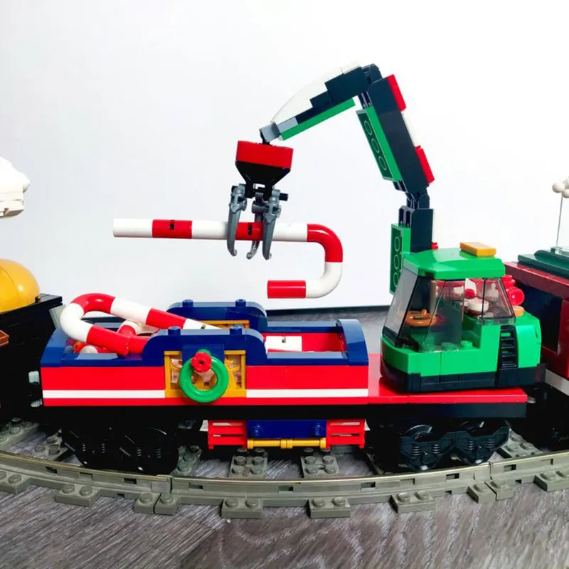 

MOC Building Block Mini Train Series Candy Crane DIY Model Education Puzzle Originalit Toy Brick Boy Christmas Gift 280PCS