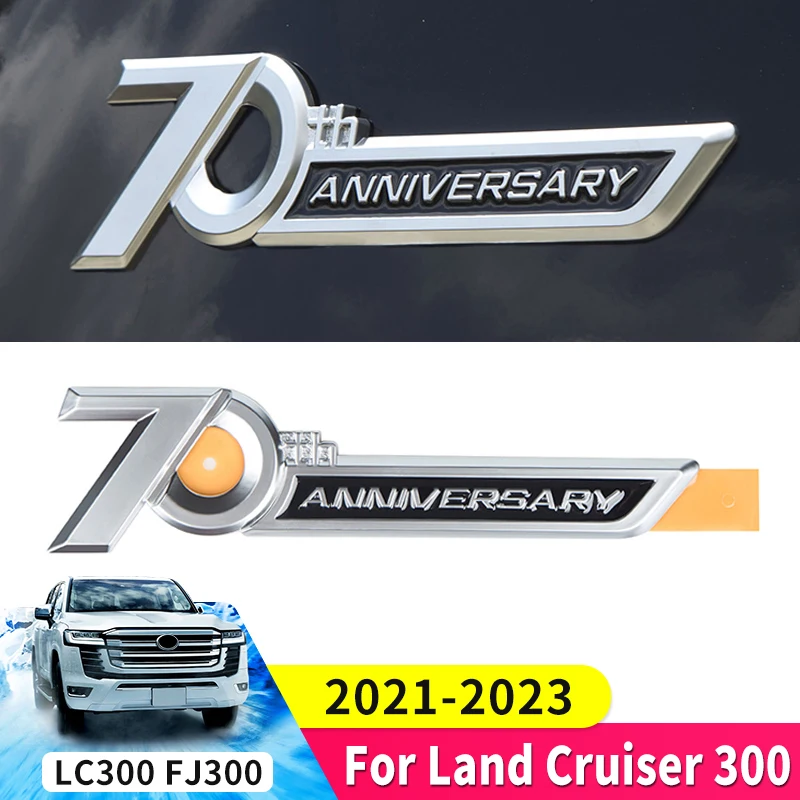 

70Th Anniversary Logo Badge Decoration for Toyota Land Cruiser 300 200 Lc300 LC200 2022-2008 2021 Exterior Upgraded Accessories