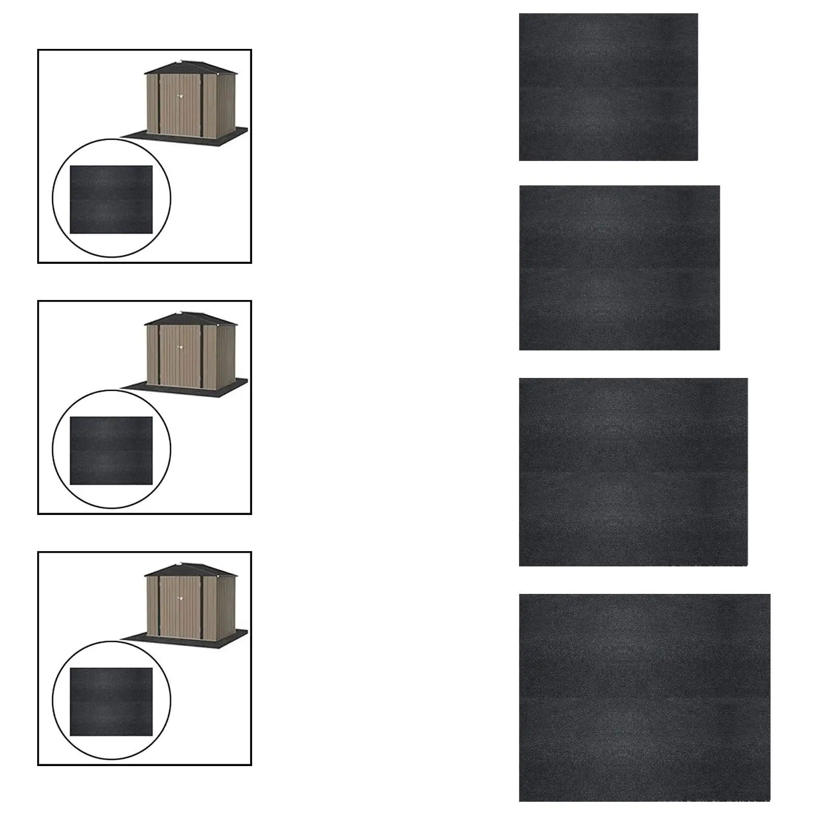 

Outdoor Storage Shed Floor Mat Carport Mat Foldable Anti Slip Dustproof Flooring Pad Covering for Balcony Protect Shed Lawn