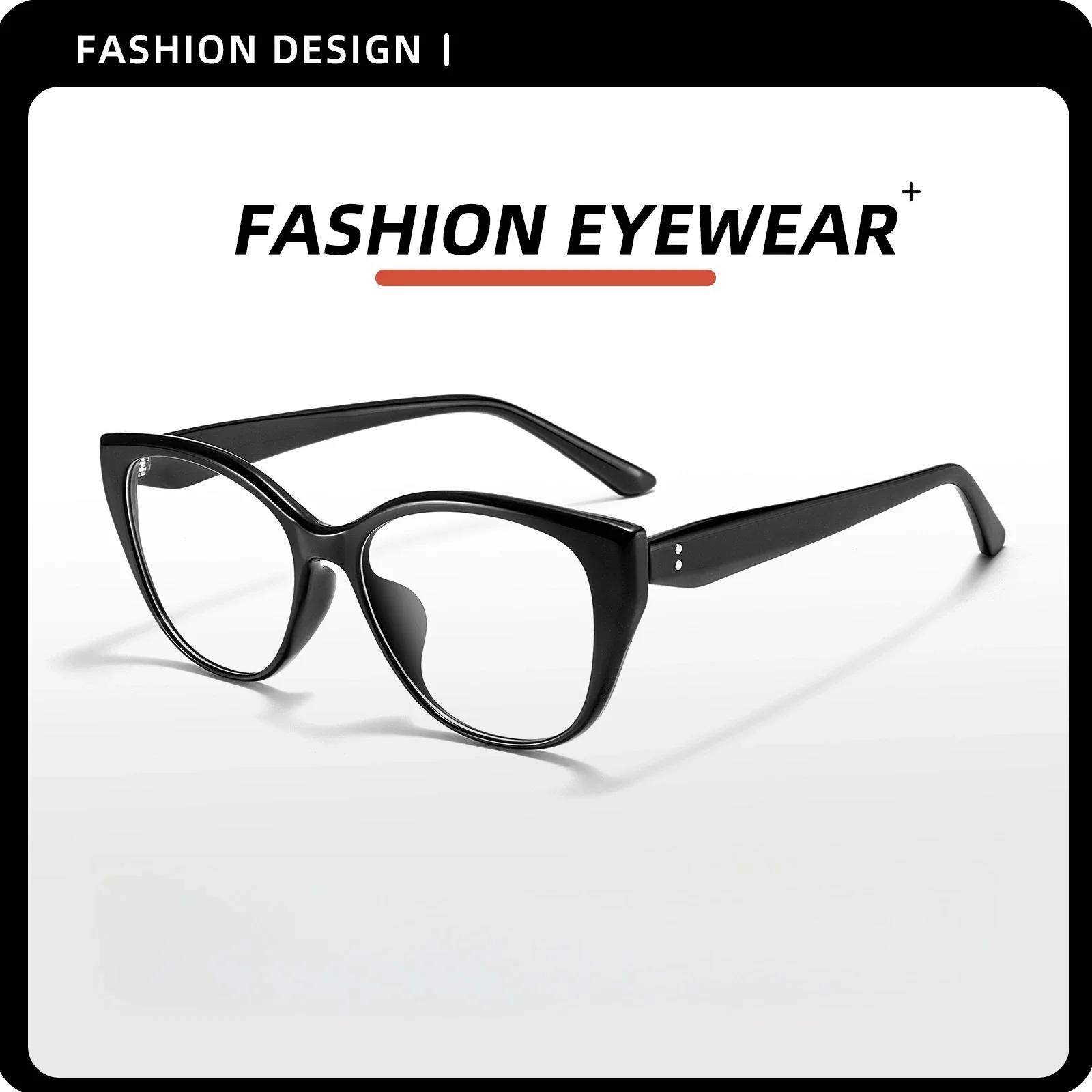 نظارات عين القطة النسائية الراقية من OLLYMURS TR90 ريترو خفيفة للغاية إطار نظارات طبية بصرية TR81132