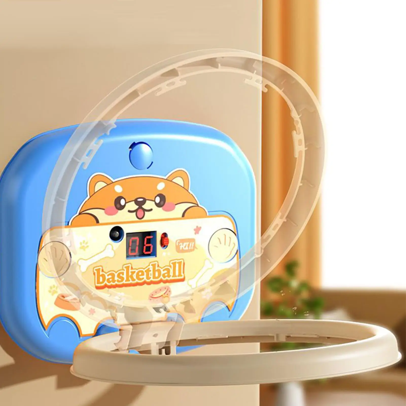 Canestro da basket Set canestro da basket per interni per bambini Giocattolo sportivo con pallone educativo con tabellone segnapunti per la scuola del soggiorno della camera da letto