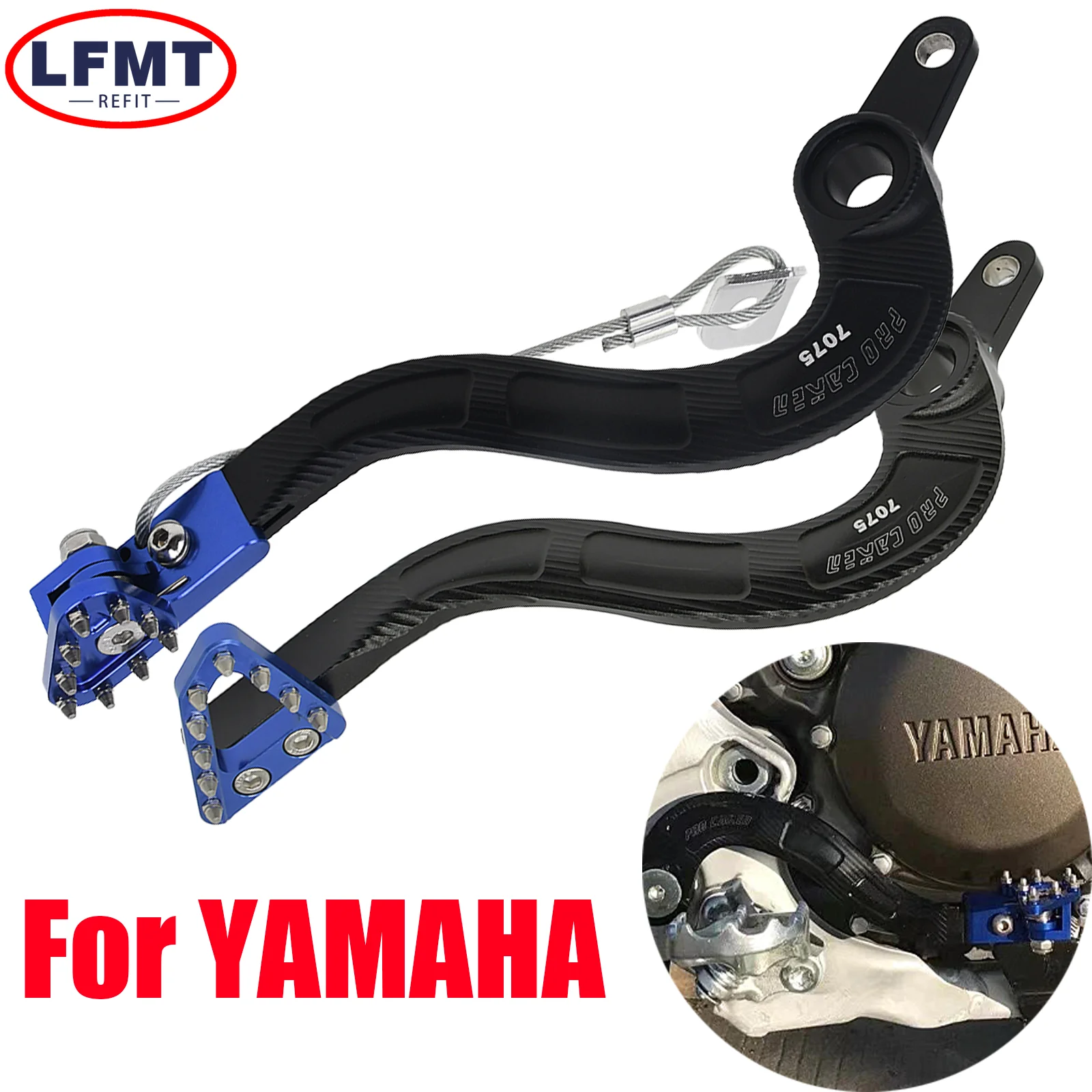 Motocross CNC Aluminum Rear Brake Pedal Lever For Yamaha YZ450F YZ450FX WR450F YZ 450F YZ 450FX WR 450F Dirt bike 2010-2020