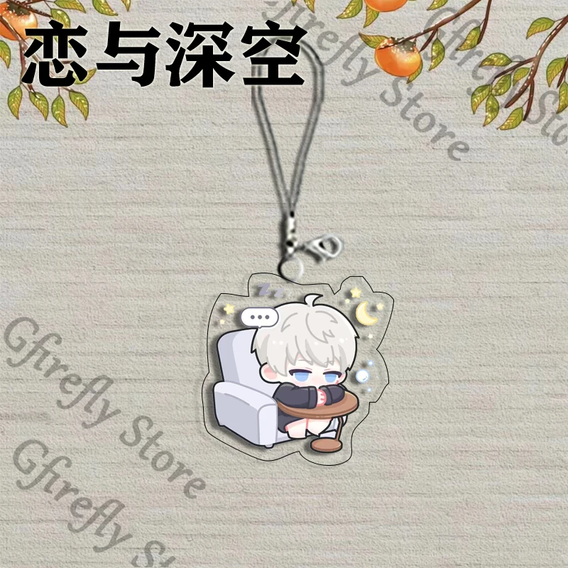 Liefde en Deepspace Hangende Drop Anime Rafayel Q Versie Sleutelhanger Acryl Zayne Schooltas Hanger Xavier Versieren Sleutelhanger Gift