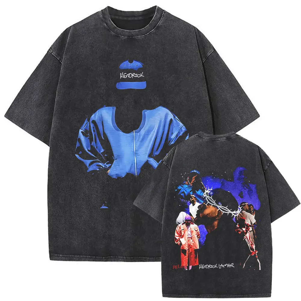 

Rapper Kendrick Lamar Mr Morale & The Big Steppers Washed Vintage T-shirt Men Women Hip Hop Fashion Oversized Crewneck T-shirts