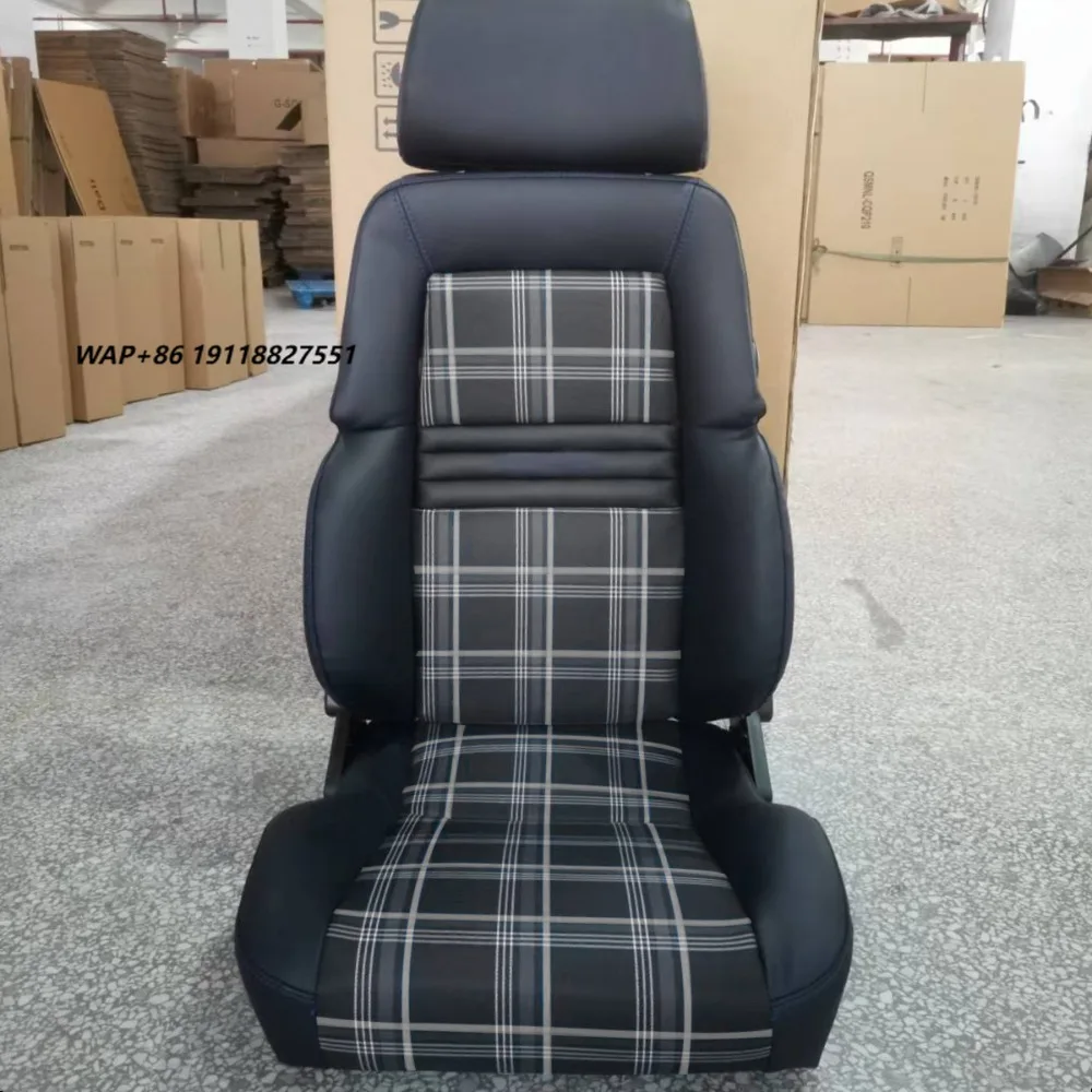 Universal Hot Sell RECARO SR3 Blue Suede Racing Bucket Seats With Dual Lock Rails for Car Use
