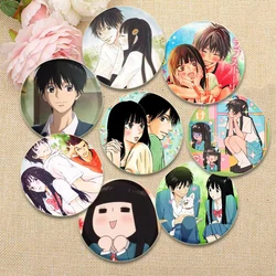 Kimi Ni Todoke Tinplate Pin Round Cartoon Snap-in Brooches for Backpack Cothes Accessories Anime Collection Badge Hat Decoration