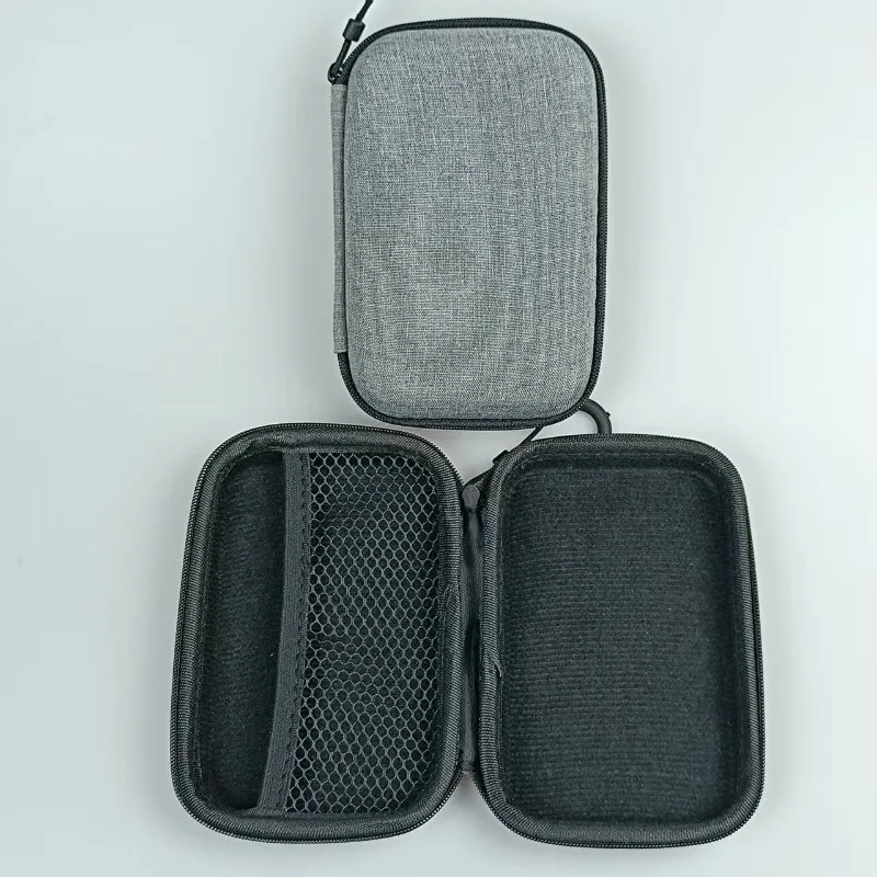 Mini cinza saco de armazenamento de produto digital portátil fone de ouvido cabo de dados usb carregador u vara caso de armazenamento à prova de choque caso protetor