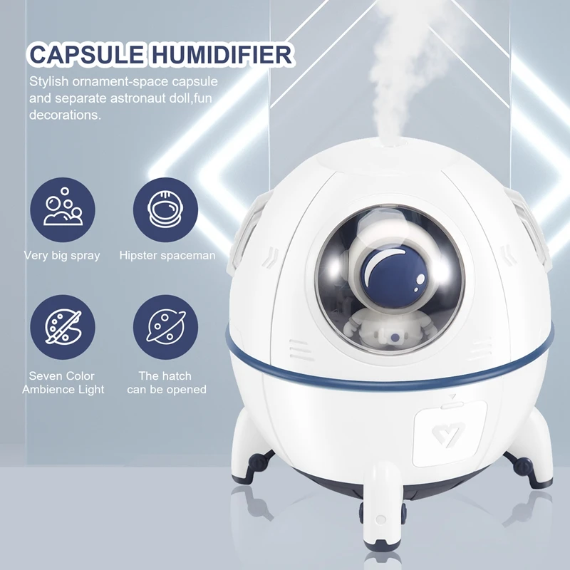 Astronaut Spaceship Aromatherapy Air Humidifier Purifier Electric Water Fragrance Diffuser Humidificador