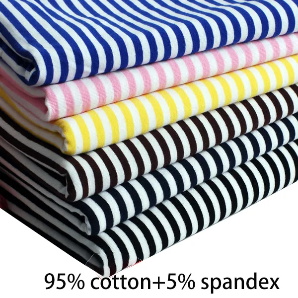 wide 5mm+5mm stripe fabric knitting elastic fabric DIY sewing clothing cloth 165cm wide 100% tissu hometextile tela sewing