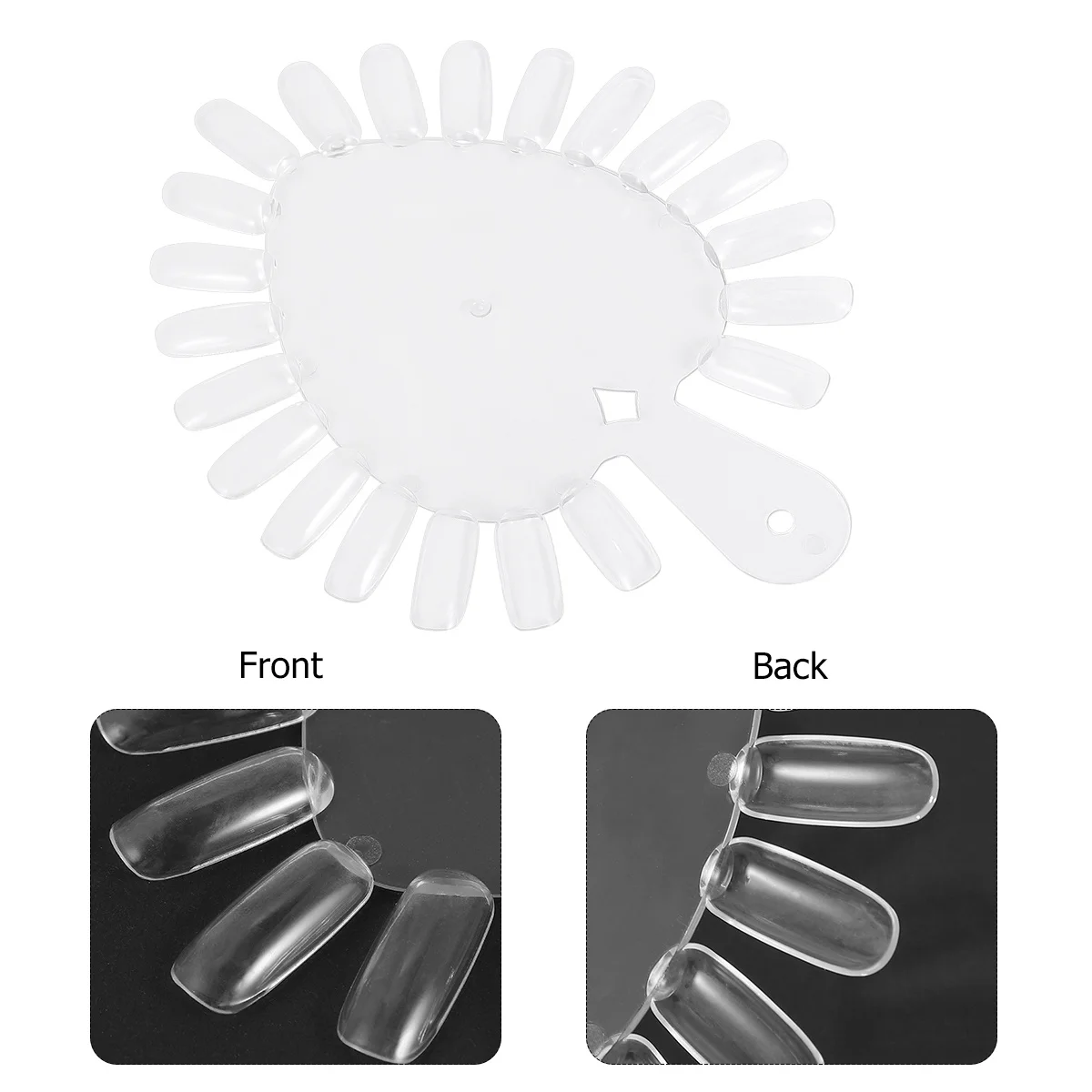 Placa de exibição de cartão de exibição de unhas em forma de coração para salão de beleza diy gráfico de manicure durável material premium decoração profissional