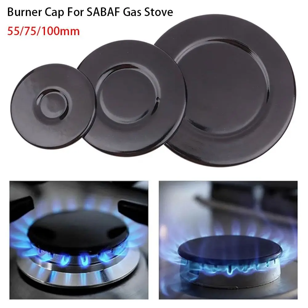 1 Peça Nova Tampa de Queimador de Ferro Côncava 55/75/100MM, Acessório para Queimador de Forno para Fogão a Gás SABAF