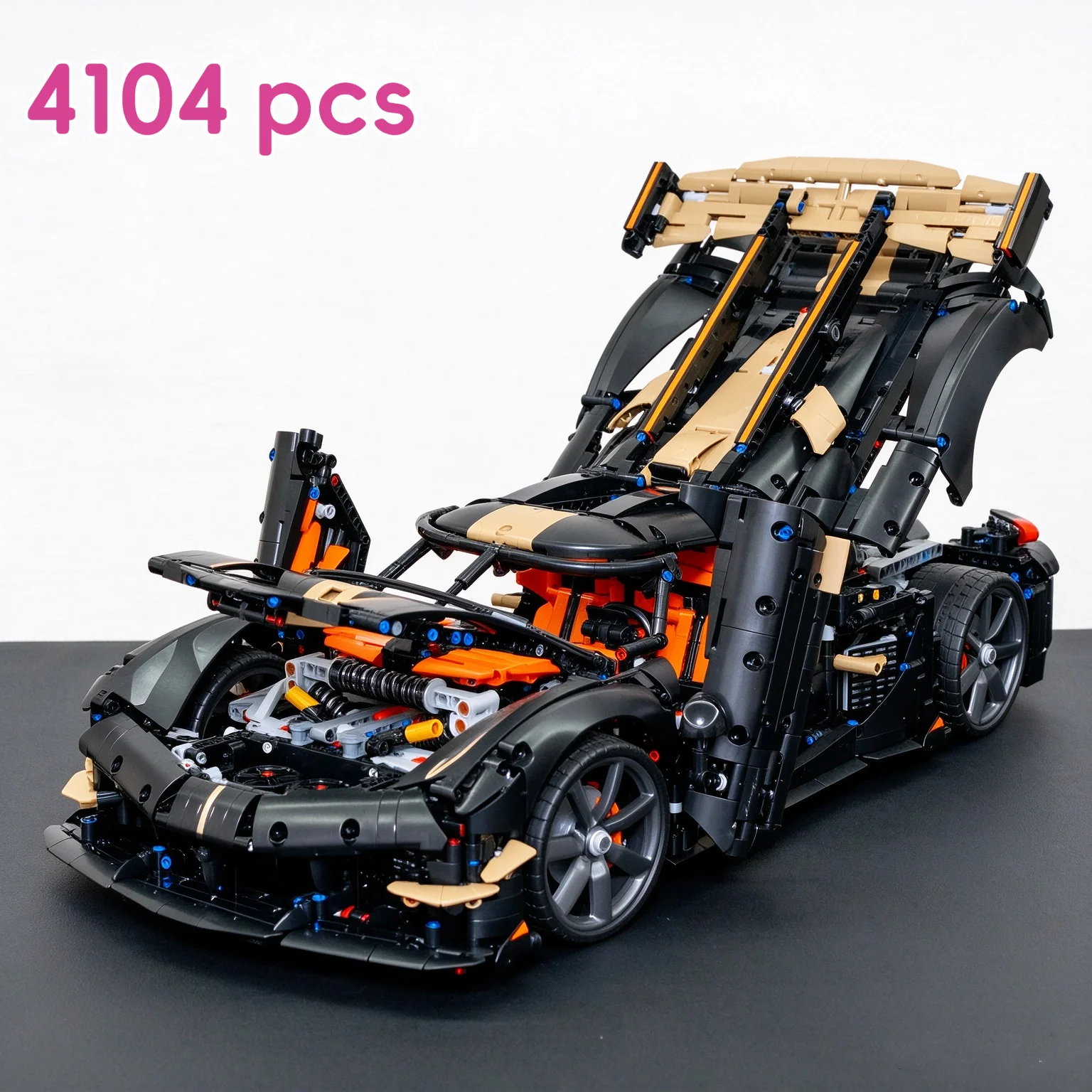 2026 New Popular Dynamic Racing Coupe Assemble Puzzle Model, 4104pcs Precision Components Adult Tabletop Decor