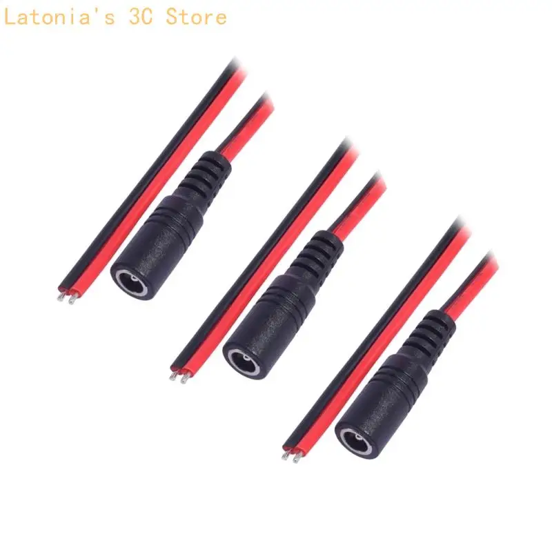 Power Cable Repair Pigtail Cord, 3 Piece with 18AWG Open Ends for Soldered Circuit Projects and Replacement Tasks 30cm X3UB