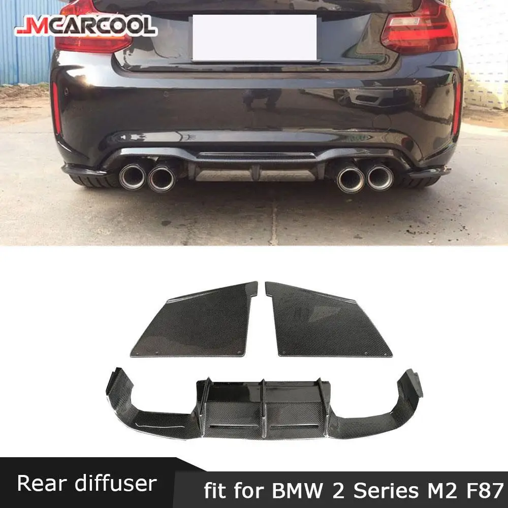 

For BMW 2 Series F87 M2 2016-2018 Rear Diffuser Bumper Lip Splitters Spoiler Carbon fiber Bumper Aprons Plate Protector