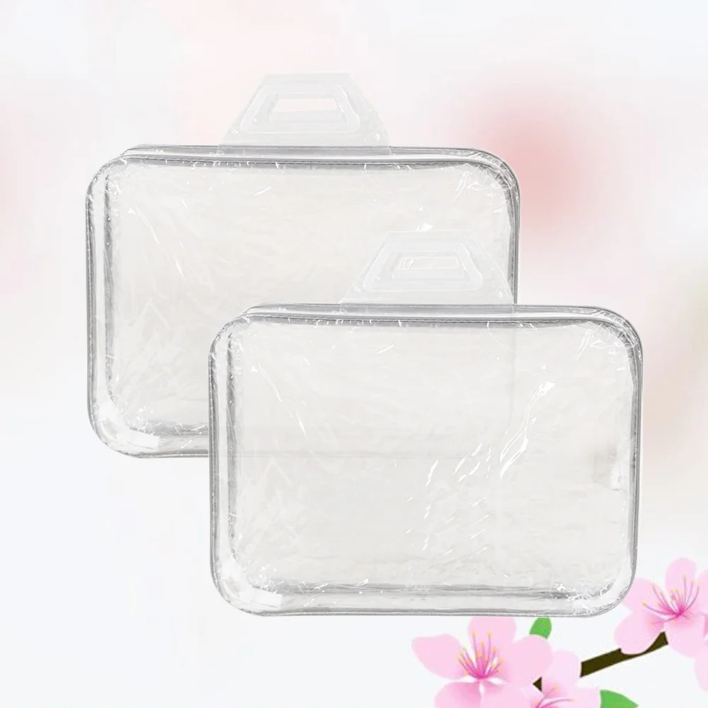 

2Pcs PVC Household Quilt Storage Bag Waterproof Rectangular Large Capacity Clothes Sweater Travel Luggage Organizer