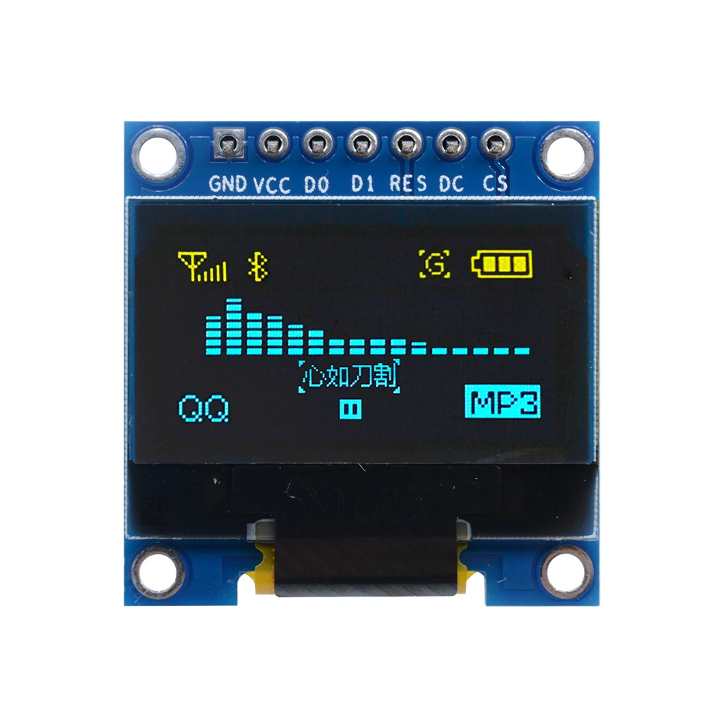 0.96" Inch OLED Display Screen Module SSD1306 I2C IIC Serial 128x64 LCD Screen Board 3.3V-5V White Blue Yellow for Arduino