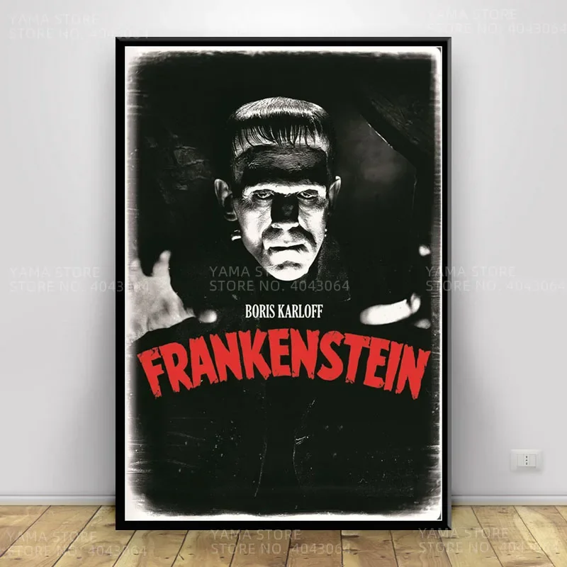 Frankenstein Classic Horror Movie Monster Print Art Canvas Poster For Living Room Decoration Home Wall Picture