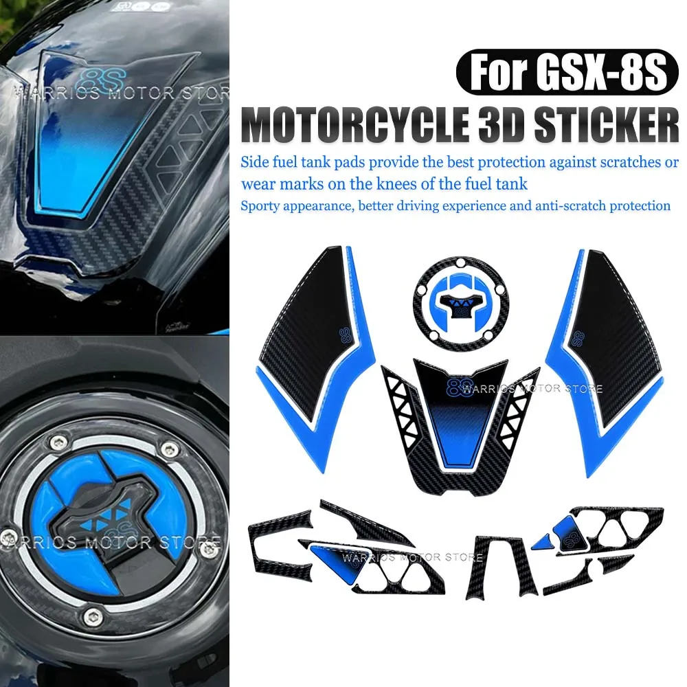 For GSX 8S gsx 8s Motorcycle fuel tank protection decorative stickers motorcycle accessories 3d sticker