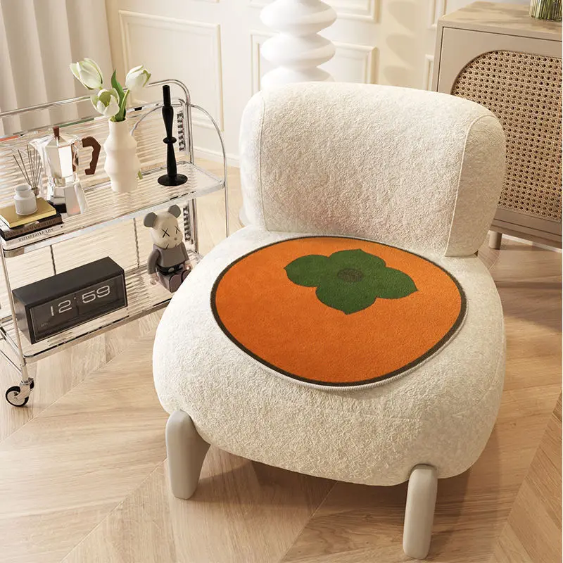 Small fresh imitation cashmere chair seat cushion soft and non-slip living room sofa fart cushion irregular child seat cushion