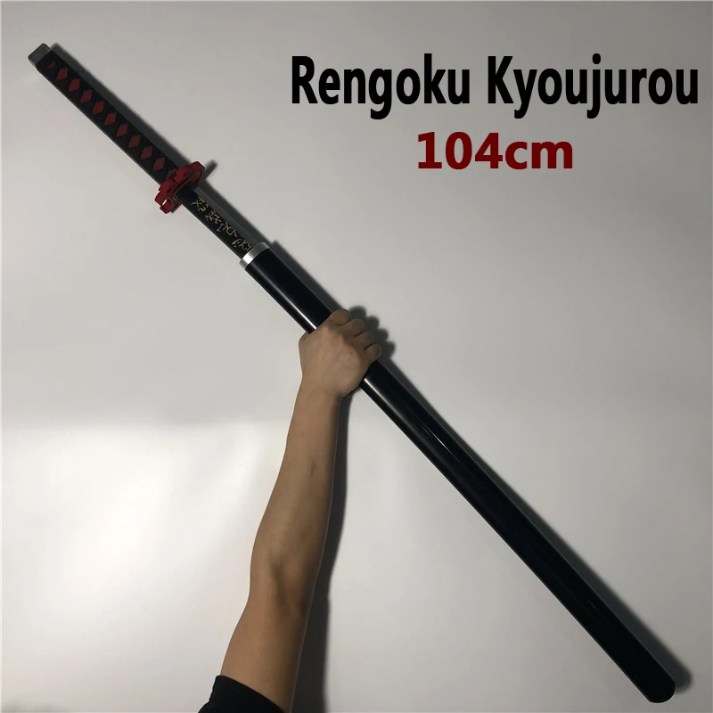 104cm  Sword Weapon  Rengoku Kyoujurou Cosplay Sword 1:1 Anime Ninja Knife PU toy