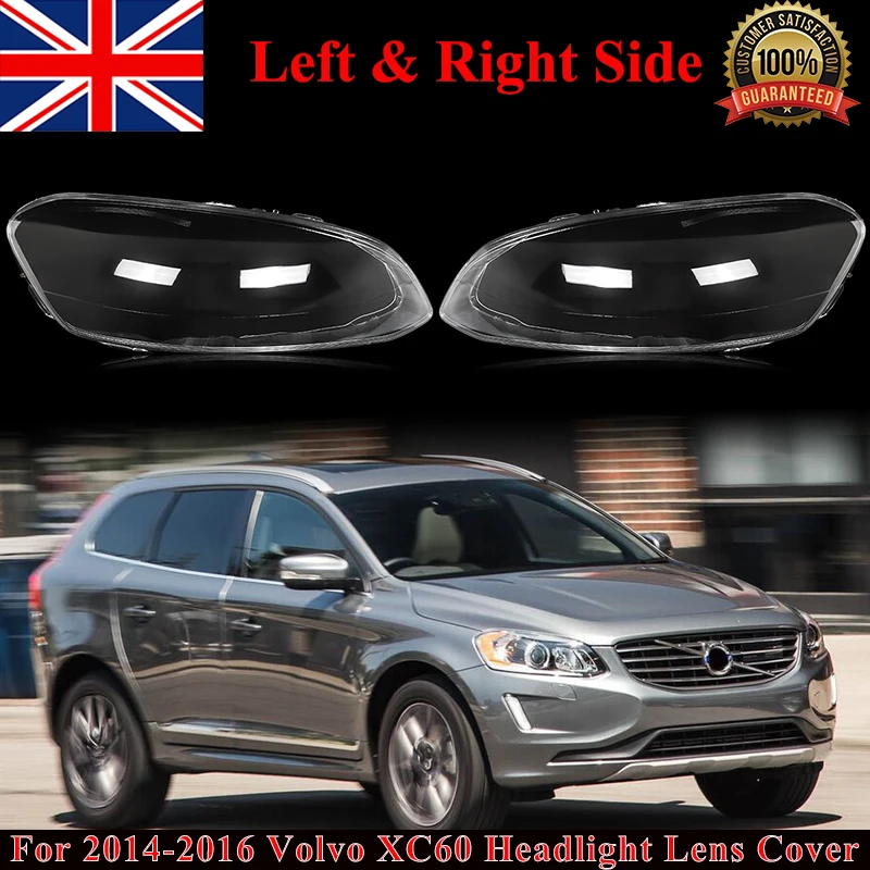 

Transparent Lampshade Headlight Lens Cover For Volvo XC60 2014 2015 2016 2017 Clear Headlamp Shell Guards Housing Protect
