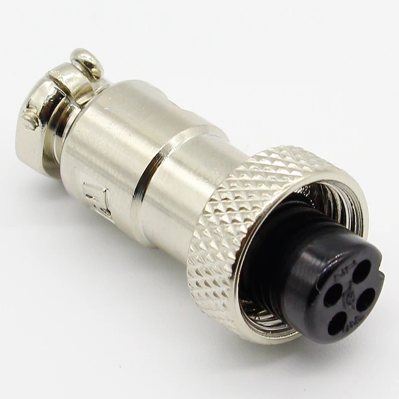 1pcs GX12 4 Pin Male & Female 12mm Wire Panel Connector Aviation Plug L90 GX12 Circular Connector Socket Plug