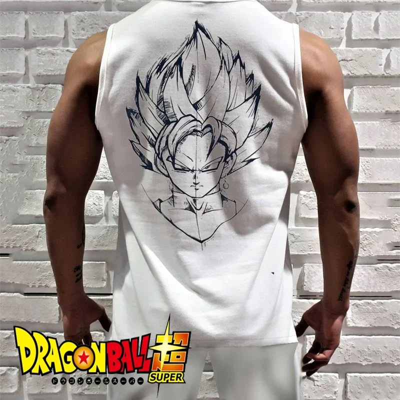 Dragon Ball Son Tank Tops Man Summer Gym Bodybuilding Basketball Quick-drying Sports Vest Outdoor Sports Sleeveless T-shirt Top