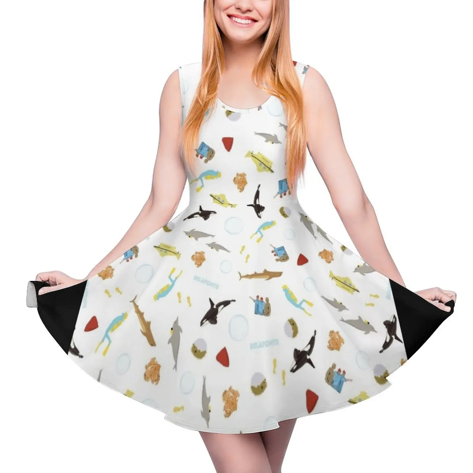 

The Life Aquatic with Steve Zissou: Repeat Pattern Sleeveless Dress womens clothing dress for women