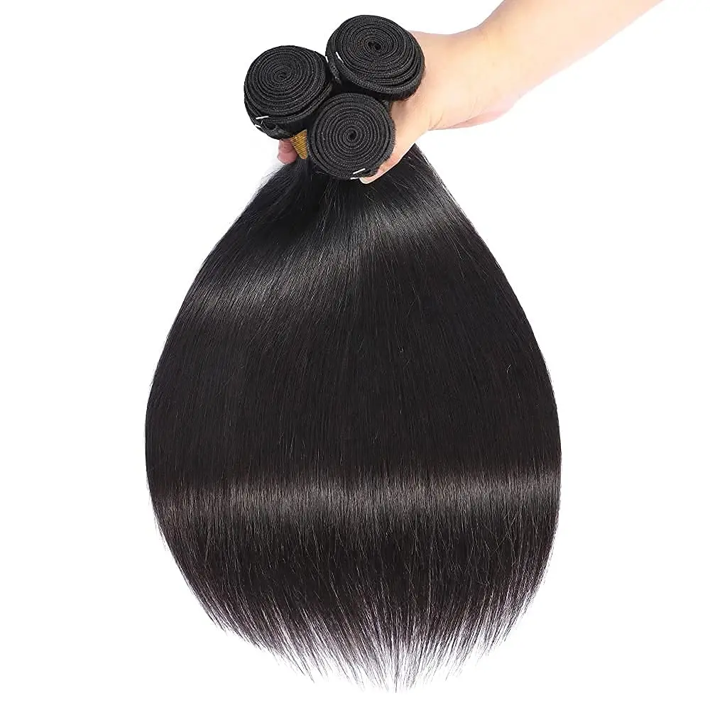 Tissage Glattes Haar Bundles 18 20 22 Zoll Natürliches Echthaar Brasilianische Webart 10A Echthaarverlängerungen Lieferung 3 Tage Frankreich – Detail 9