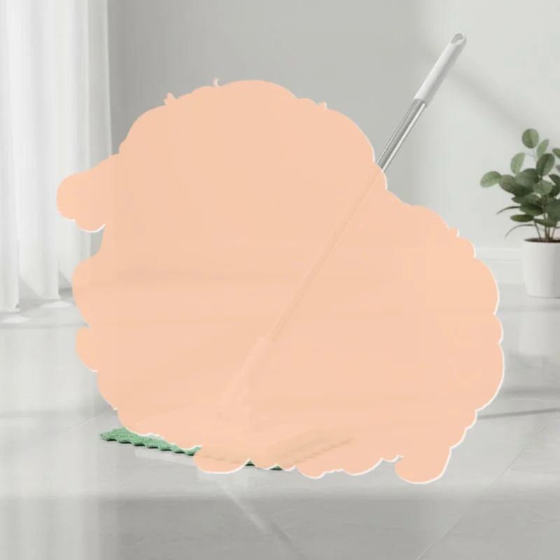 No-Dirty Hand No-Touch Mop One Click Clip-On Lazy Design Fits Wet Wipes for Living Room Floor Cleaning