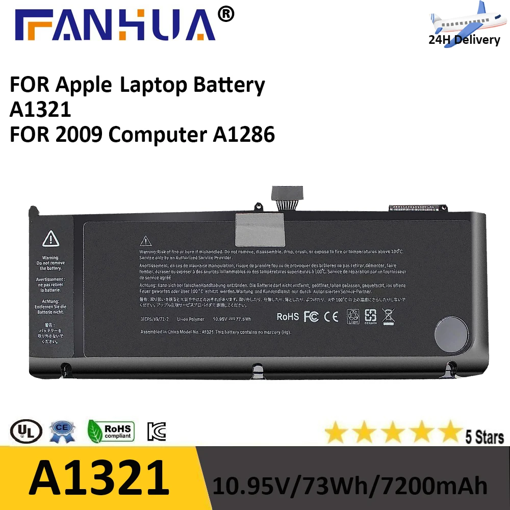 

Аккумулятор A1321 A1286 для ноутбука MacBook Pro 15 дюймов Mid 2009 Mid 2010, Сменный аккумулятор для MacBook Pro MC371LL/A MC372LL/A