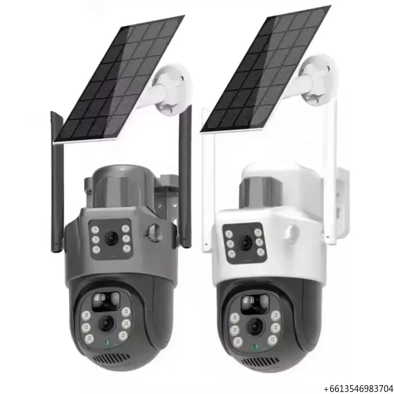 Hot Selling Auto Tracking Dual Lens 4G Camera Dual Lens Dual Screens PIR Network WIFI Security Surveillance Human Tracking V380