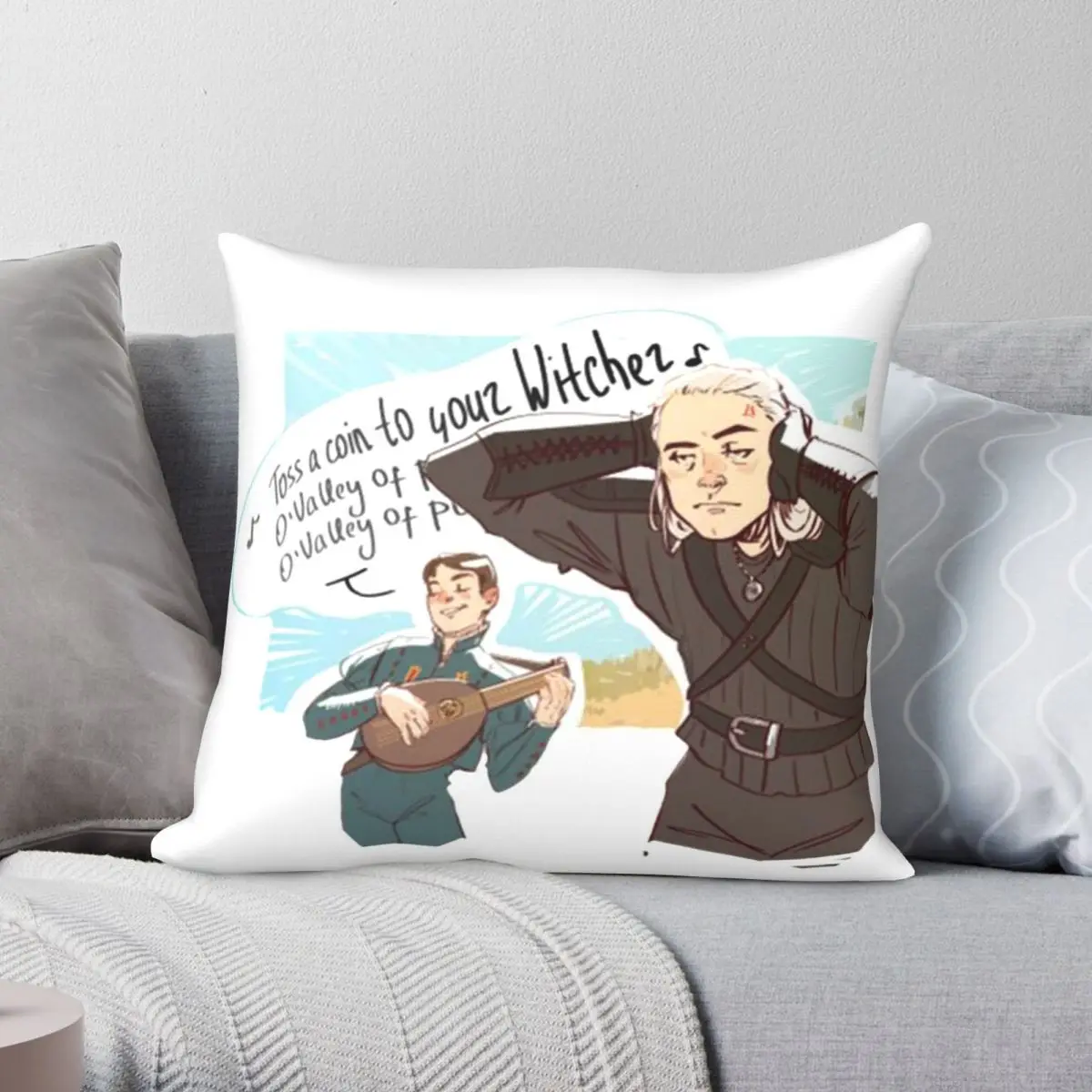 

The Spook Doesnt Pillowcase Polyester Linen Velvet Creative Zip Decor Home Cushion Cover