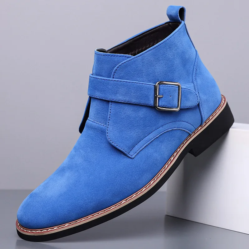 Autumn Winter Ankle Boots Business Suede Leather Men's Chelsea Boots 2026 Luxury Comfortable Casual Shoes Couple Handmade 39-48